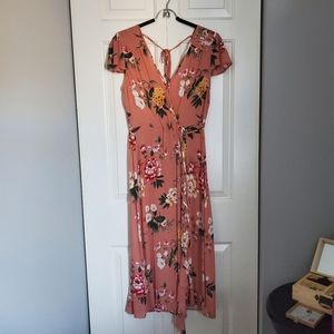 Floral wrap dress